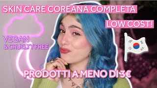 PRODOTTI LOW COST PER REALIZZARE UNA SKINCARE COREANA COMPLETA  vegan e cruelty free 🐰🌱 [upl. by Immas]