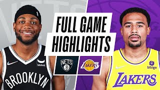 NETS at LAKERS  NBA PRESEASON FULL GAME HIGHLIGHTS  October 3 2021 [upl. by Territus133]