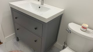 HOW TO install IKEA Hemnes  Odensvik  Dalskär bathroom vanity [upl. by Onivla]