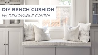 Easy DIY Bench Cushion with Removable Cover [upl. by Reteip]