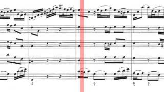 BWV 1042  Violin Concerto in E Major Scrolling [upl. by Merwyn]