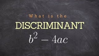 What is the discriminant and what does it mean [upl. by Hendry857]