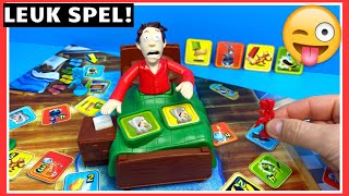 Spelletje uitpakken en spelen Maak Papa niet Wakker  Family Toys Collector [upl. by Ahsinyt]