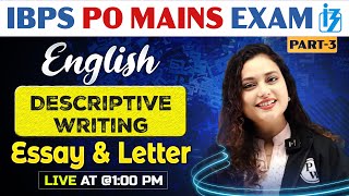 IBPS PO Mains Descriptive Writing  IBPS PO Mains Letter and Essay Writing  by Rupam Maam 3 [upl. by Fachan]