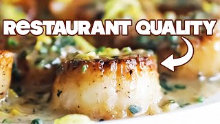 Perfect Pan Seared Sea Scallops Recipe  Lemon Chive Butter [upl. by Ettenuj]