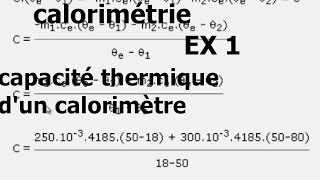 Exercice thermodynamique s1 calorimetrie partie8 [upl. by Ahsaet525]