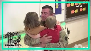 Compilation Soldiers returning home and surprising loved ones [upl. by Ardnait]