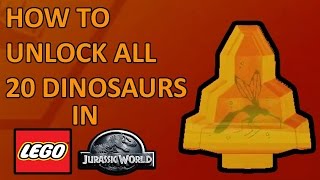 LEGO Jurassic World All 20 Amber Brick Locations  How to Unlock All 20 Dinosaurs [upl. by Nahsin]