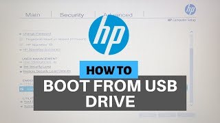 HP Laptop BIOS Settings to Boot Windows 10 11 from USB Flash Drive [upl. by Naujuj]