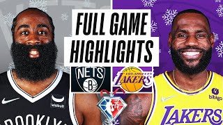 LAKERS at NETS  FULL GAME HIGHLIGHTS  December 25 2021 [upl. by Graniah]