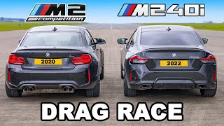 BMW M240i v BMW M2 DRAG RACE [upl. by Leunamesoj818]