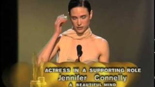 Jennifer Connelly Wins Best Supporting Actress  74th Oscars 2002 [upl. by Enomrej]