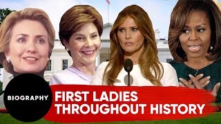 First Ladies Throughout History  Biography [upl. by Akzseinga531]