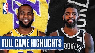 LAKERS at NETS  FULL GAME HIGHLIGHTS  January 23 2020 [upl. by Nahttam]