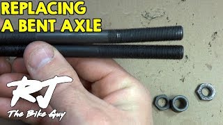 How To Replace A Bent Axle On A Bike Wheel [upl. by Geminian]