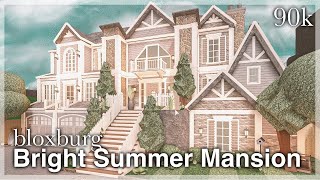 Bloxburg  Bright Summer Mansion Speedbuild exterior  No Large Plot [upl. by Huai]