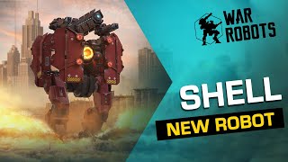 War Robots SHELL The Ironclad Demolisher 🐢  NEW ROBOT Overview Evolife Bloom [upl. by Legra72]