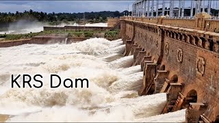 KRS Dam water release complete video Brindavan side view Mandya tourism Dams of Karnataka tourism [upl. by Nailij]