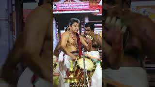 Porur Unnikrishnan performing single Thayambaka at Malliyoor Ganapathy Kshethram [upl. by Artnoed935]