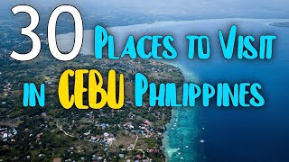 30 TOURIST ATTRACTIONS IN CEBU  Cebu Philippines Best Places To Visit [upl. by Anielram]