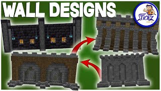 BETTER WALLS for your survival world  Minecraft Tutorial  How To Build Walls in Minecraft [upl. by Cosmo]