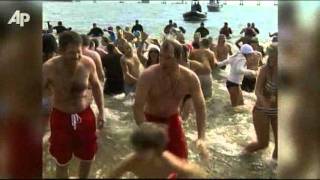 Raw Video Polar Bear Plunge in Maryland [upl. by Beberg491]