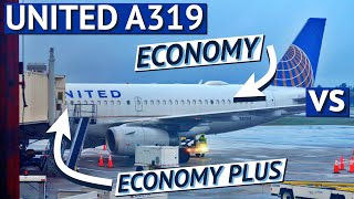 The Difference between Economy and Economy Plus on United’s A319 [upl. by Ennire]