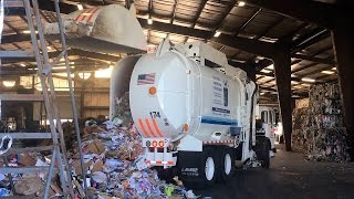 Recycle Trucks Unloading at the Recycling Center [upl. by Ettennek]