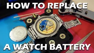 How to Replace the Battery of a Swiss Quartz Watch feat TAG Heuer 3000 Pro  Perth WAtch 60 [upl. by Ahsemak]