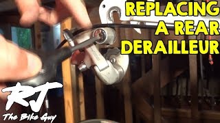 How To ReplaceUpgrade Rear Derailleur On A Bike [upl. by Anir]