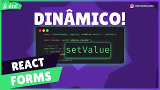 DICA DE FORMULÁRIOS  React Hook Form [upl. by Ostraw]