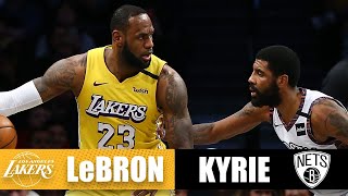 LeBron edges Kyrie with a tripledouble in their first LakersNets showdown  201920 NBA Highlights [upl. by Odrarej282]