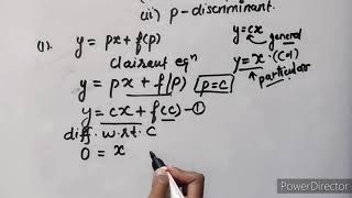 Singular solutionc and p discriminant general solution 1 [upl. by Marte]