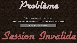 FR TUTO Minecraft quotSession Invalidequot Problème sur votre Serveur [upl. by Fayina]