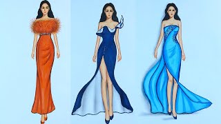 Fashion illustration compilation speed drawing [upl. by Greg]