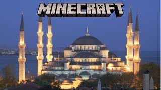 Build the blue mosque Turkey minecraft [upl. by Gnen]