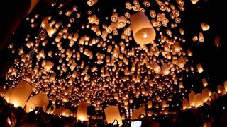 Floating Lanterns Festival  Yi Peng  Loy Krathong  Chiang Mai Thailand [upl. by Ahsehat240]