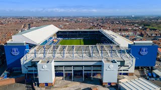 Everton FC  Goodison Park Stadium  Aerial Tour amp 360  4K Drone Footage [upl. by Goulden]