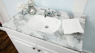 How To  Ken Wingards DIY Faux Marble Countertop  Hallmark Channel [upl. by Arok]