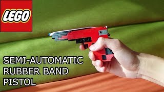 LEGO Mini Rubber Band Pistol  Tutorial [upl. by Yensehc]