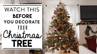 CHRISTMAS TREE DECORATING  Watch This BEFORE You Decorate Your Tree [upl. by Kcid]