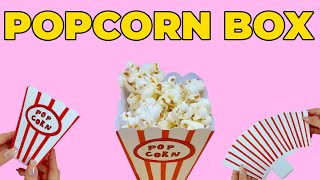 HOW TO MAKE POPCORN BOX FROM PAPER AT HOME [upl. by Accber]