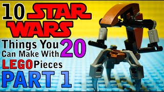 10 Star Wars things You Can Make With 20 Lego Pieces Part 1 [upl. by Ahseirej975]