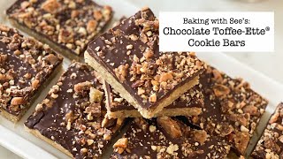 How To Chocolate Toffeeettes® Cookie Bars  Sees Candies [upl. by Netfa]