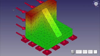 FreeCAD FEM Tutorial  Getting a result [upl. by Ajram]