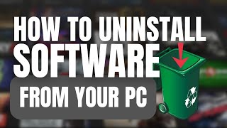 Uninstalling Windows 10 Software  The Ultimate Guide [upl. by Cookie658]