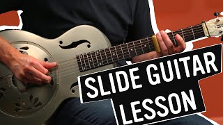 OPEN G SLIDE Guitar Lesson How to play a driving blues groove [upl. by Yaral]