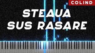 Steaua sus rasare  Instrumental Pian  Negativ Pian  Tutorial [upl. by Henrie]