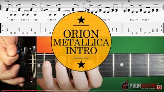 How To Play Orion On Guitar Lesson amp TAB 1 Metallica Tutorial [upl. by Wolfy]