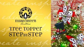 Designer Christmas Tree Topper How To DIY your decorations this holiday with Miss Cayces tips [upl. by Hallett]